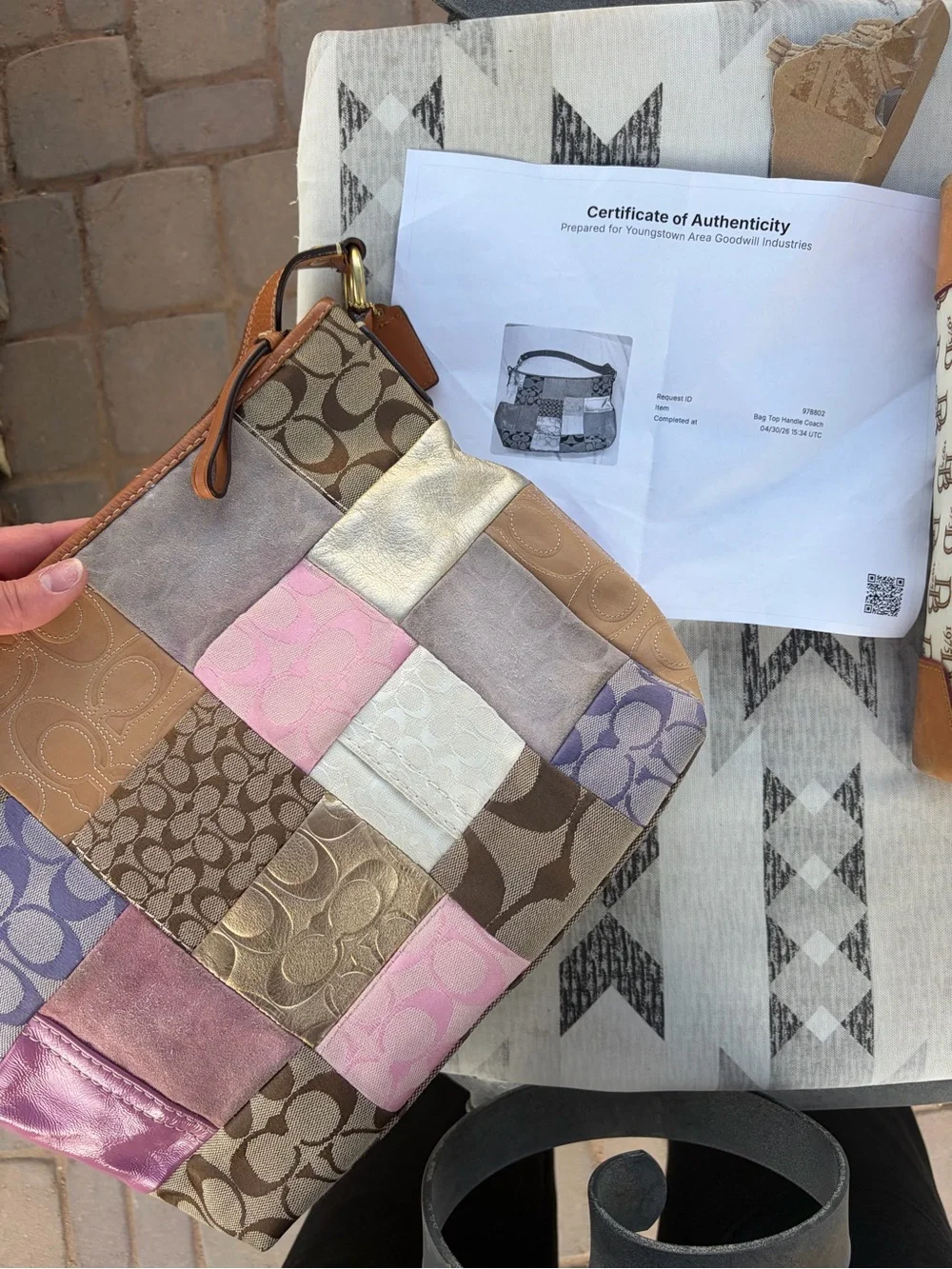 Vintage Coach Patchwork Bag - Picture 7 of 10
